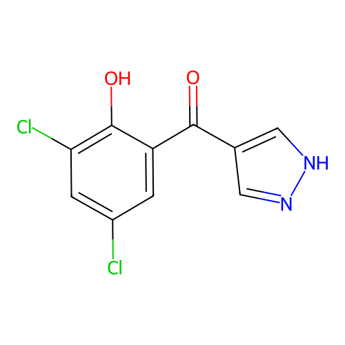 4-(3,5-Dichloro-2-hydroxybenzoyl)pyrazole structure