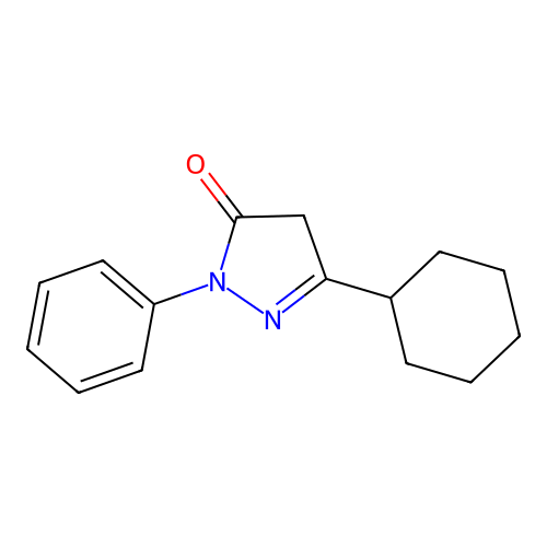 3-Cyclohexyl-1-phenyl-2-pyrazolin-5-one structure