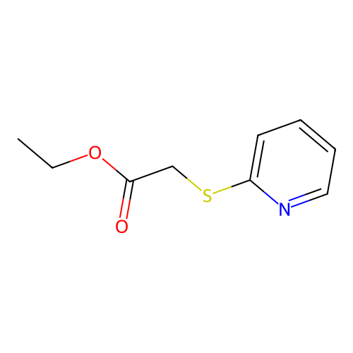 Ethyl 2-(pyridin-2-ylthio)acetate structure
