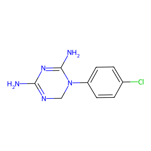 1-(4-Chloro-phenyl)-1,6-dihydro-[1,3,5]triazine-2,4-diamine structure