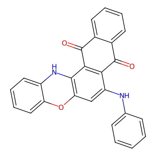 7-(phenylamino)-8H-naphtho[2,3-a]phenoxazine-8,13(14H)-dione structure