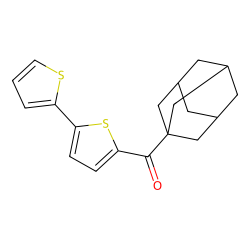 Adamant-1-yl 2,2'-bithiophen-5-yl ketone structure