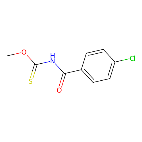 O-methyl 4-chlorobenzoylthiocarbamate structure
