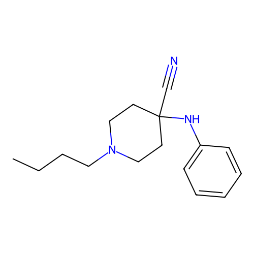 1-Butyl-4-(phenylamino)piperidine-4-carbonitrile structure