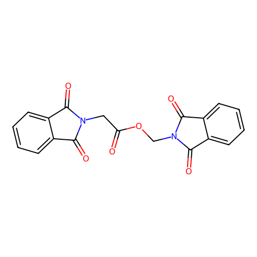 (1,3-dioxoisoindol-2-yl)methyl 2-(1,3-dioxoisoindol-2-yl)acetate structure