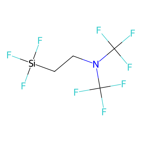Ethylamine, N,N-bis(trifluoromethyl)-2-(trifluorosilyl)- structure