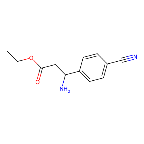 Ethyl 3-amino-3-(4-cyanophenyl)propanoate structure