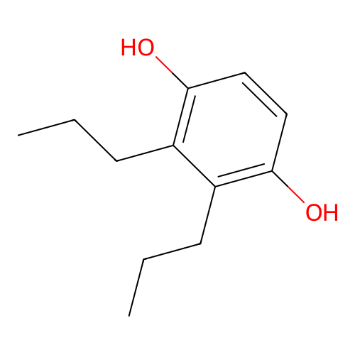 1,4-Benzenediol, 2,3-dipropyl- structure