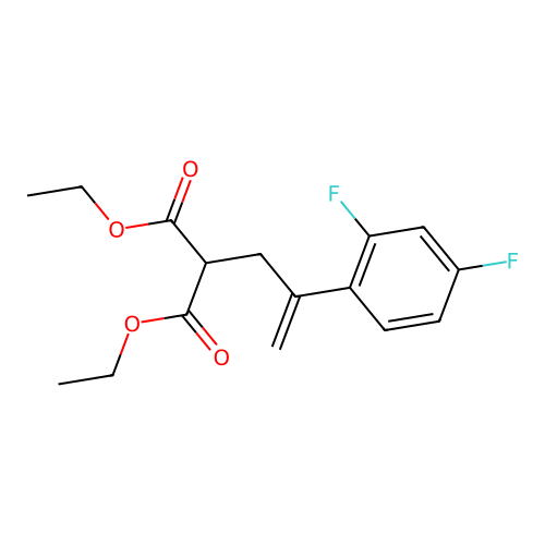 Diethyl [2-(2,4-difluorophenyl) prop-2-en-1-yl]malonate structure
