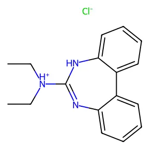 5H-Dibenzo(d,f)(1,3)diazepine, 6-(diethylamino)-, hydrochloride structure