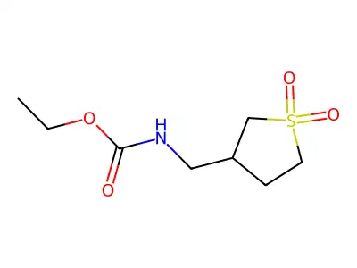 Carbamic acid, (tetrahydro-3-thenyl)-, ethyl ester, S,S-dioxide structure