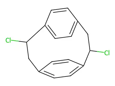 12,43-Dichloro-1,4(1,4)-dibenzenacyclohexaphane structure