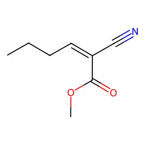 Methyl 2-cyanohex-2-enoate structure