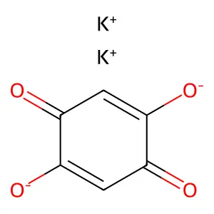 2,5-cyclohexadiene-1,4-dione, 2,5-dihydroxy-, dipotassium salt structure