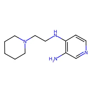 Piperidine, 1-(2-((3-amino-4-pyridyl)amino)ethyl)- structure