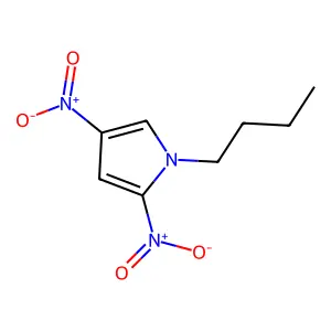 1H-Pyrrole, 1-butyl-2,4-dinitro- structure