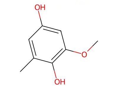 1,4-Dihydroxy-2-methoxy-6-methylbenzene structure