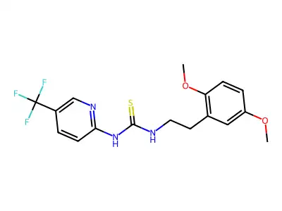 Thiourea, N-(2-(2,5-dimethoxyphenyl)ethyl)-N'-(5-(trifluoromethyl)-2-pyridinyl)- structure