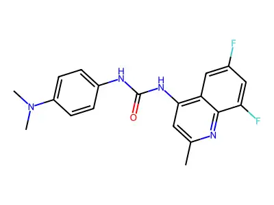 N-(6,8-DIFLUORO-2-METHYL-4-QUINOLINYL)-N'-[4-(DIMETHYLAMINO)PHENYL]UREA structure