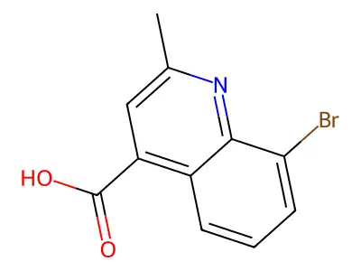 8-Bromo-2-methylquinoline-4-carboxylic acid structure