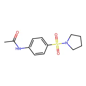 N-[4-(pyrrolidin-1-ylsulfonyl)phenyl]acetamide structure