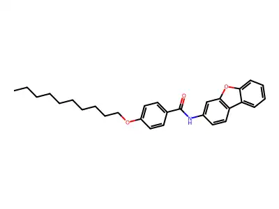 4-(decyloxy)-N-(dibenzo[b,d]furan-3-yl)benzamide structure