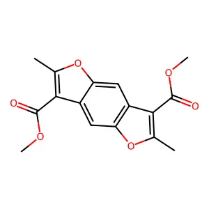 Dimethyl 2,6-dimethylfuro[2,3-f][1]benzofuran-3,7-dicarboxylate structure