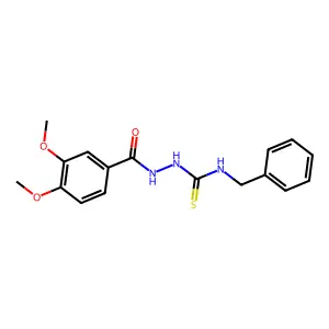 N-Benzyl-2-(3,4-dimethoxybenzoyl)hydrazinecarbothioamide structure