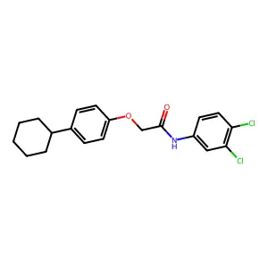 2-(4-Cyclohexylphenoxy)-N-(3,4-dichlorophenyl)acetamide structure