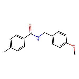 N-[(4-methoxyphenyl)methyl]-4-methylbenzamide structure