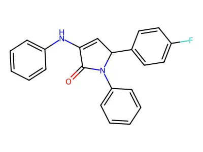 4-anilino-2-(4-fluorophenyl)-1-phenyl-2H-pyrrol-5-one structure