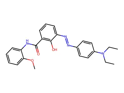 3-{(E)-[4-(diethylamino)phenyl]diazenyl}-2-hydroxy-N-(2-methoxyphenyl)benzamide structure