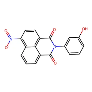 2-(3-Hydroxyphenyl)-6-nitrobenzo[de]isoquinoline-1,3-dione structure