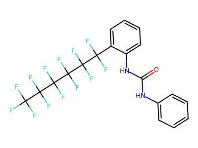 N-phenyl-N'-[2-(1,1,2,2,3,3,4,4,5,5,6,6,6-tridecafluorohexyl)phenyl]urea structure