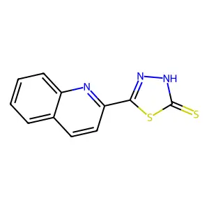 5-(2-Quinolinyl)-1,3,4-thiadiazole-2(3H)-thione structure