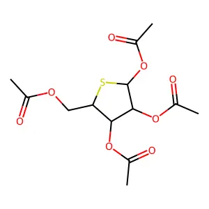 1,2,3,5-Tetra-O-acetyl-4-thiopentofuranose structure