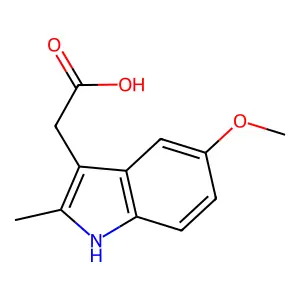 5-甲氧基-2-甲基吲哚-3-乙酸 structure