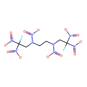 1,8-Difluoro-1,1,3,6,8,8-hexanitro-3,6-diazaoctane structure