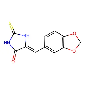 5-Piperonylidene-2-thiohydantoin structure