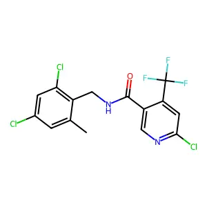 6-Chloro-N-(2,4-dichloro-6-methylbenzyl)-4-(trifluoromethyl)nicotinamide structure