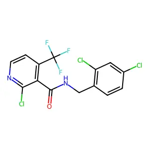 2-Chloro-N-(2,4-dichlorobenzyl)-4-(trifluoromethyl)nicotinamide structure
