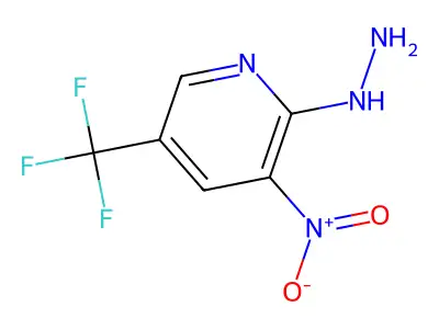 2-Hydrazinyl-3-nitro-5-(trifluoromethyl)pyridine structure