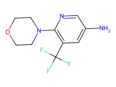 6-Morpholin-4-yl-5-(trifluoromethyl)pyridin-3-amine structure