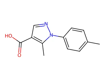 5-methyl-1-(4-methylphenyl)-1H-pyrazole-4-carboxylic acid structure