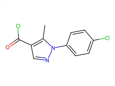 1-(4-chlorophenyl)-5-methyl-1H-pyrazole-4-carbonyl chloride structure