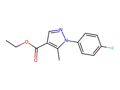 Ethyl 1-(4-fluorophenyl)-5-methyl-1H-pyrazole-4-carboxylate structure