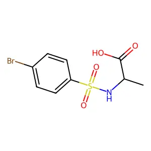 (2S)-2-[(4-bromophenyl)sulfonylamino]propanoic acid structure