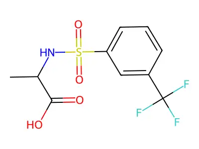 ((3-(Trifluoromethyl)phenyl)sulfonyl)alanine structure