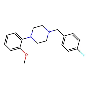 1-[(4-Fluorophenyl)methyl]-4-(2-methoxyphenyl)piperazine structure