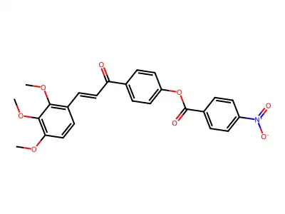 [4-[3-(2,3,4-Trimethoxyphenyl)prop-2-enoyl]phenyl] 4-nitrobenzoate structure
